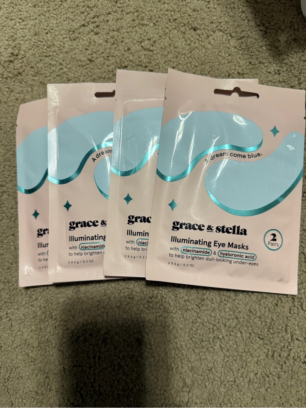 grace & stella Pink and Light Blue Illuminating Under-Eye Masks